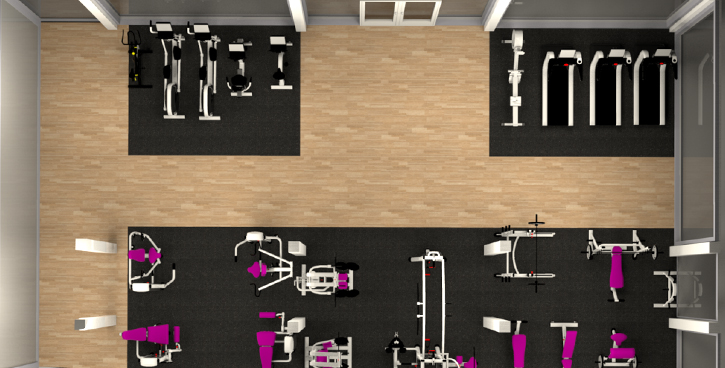 commercial gymnasium floor plan